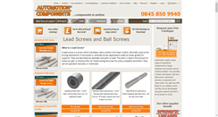 Desktop Screenshot of leadscrewsandballscrews.co.uk